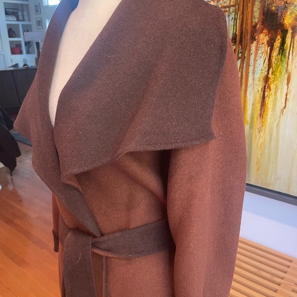 Tahari Chocolate Trench Coat with Belt - Picture 2 of 10